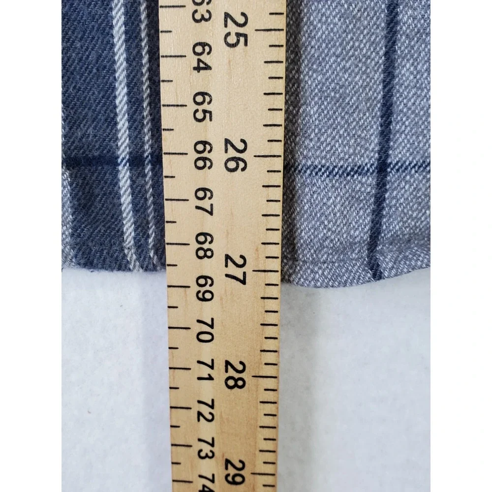 Levi's Gray Navy Plaid Flannel Shirt‎ Men's Large